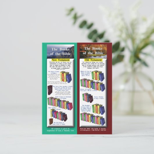 Bücher der Bibel Postkarte (Stehend Vorderseite)