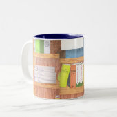 Bücher der Bibel Zweifarbige Tasse (Vorderseite Links)