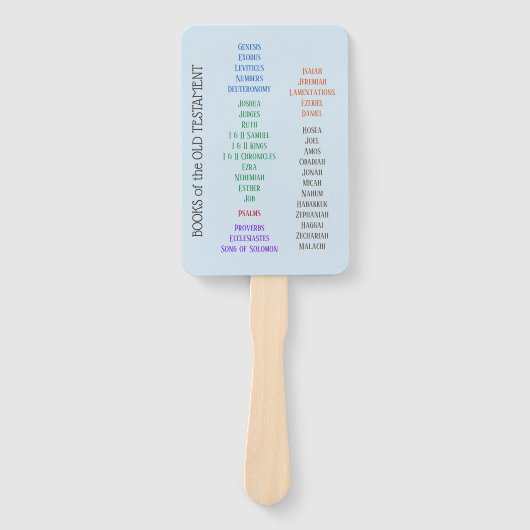 Bücher der Bibelhandfans Fächer (Vorderseite)