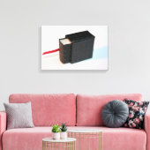 Bücher der Miniatur-Künstler mit ihrer Box-Leinwan Leinwanddruck (Insitu (Wohnzimmer))