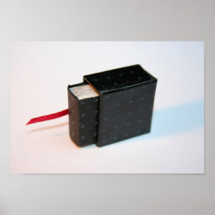 Bücher der Miniatur mit Poster