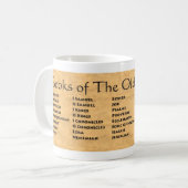 Bücher des Alten Testaments Kaffeetasse (Vorderseite Links)