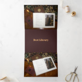 Bücher des letzten Jahrhunderts Dreifach Gefaltete Karte (Innenseite)