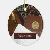 Bücher des letzten Jahrhunderts Keramik Ornament (Links)