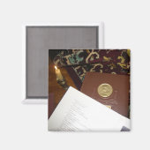 Bücher des letzten Jahrhunderts Magnet (Vorderseite/Rückseite)