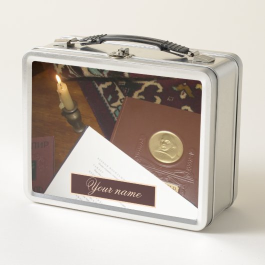 Bücher des letzten Jahrhunderts Metall Brotdose (Vorderseite)