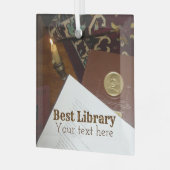 Bücher des letzten Jahrhunderts Ornament Aus Glas (Vorderseite links)