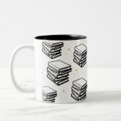 "Bücher-Design" Zweifarbige Tasse (Links)