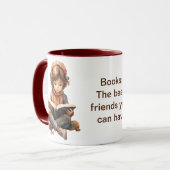 Bücher, die besten Freunde, die man Tasse haben ka (Vorderseite Links)