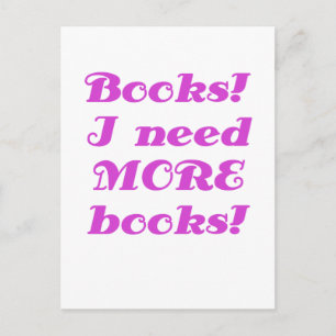 Bücher, die ich mehr brauche postkarte