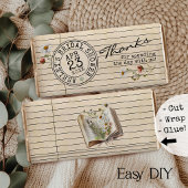 Bücher DIY Hochzeitsdusche Schokoladen-Bar-Verpack Flyer