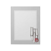 Bücher + Ein Apfel | Anpassbar Notizblock (Rotiert)