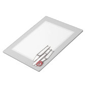 Bücher + Ein Apfel | Anpassbar Notizblock (angewinkelt)