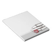 Bücher + Ein Apfel | Anpassbarer Editor Notizblock (angewinkelt)