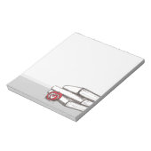 Bücher + Ein Apfel | Anpassbarer Editor Notizblock (Rotiert)