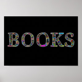 Bücher: Ein Design für Buchliebhaber Poster