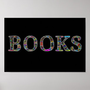 Bücher: Ein Design für Buchliebhaber Poster