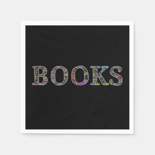 Bücher: Ein Design für Buchliebhaber Serviette (Vorderseite)