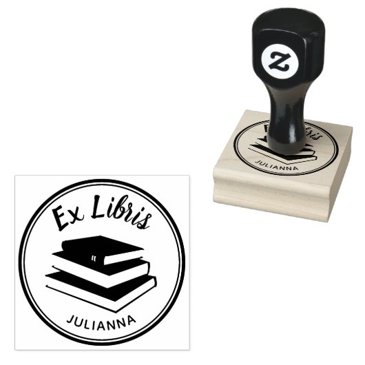 Bücher Ex Libris Custom Buchzeichen Personalisiert Gummistempel (Stempel)