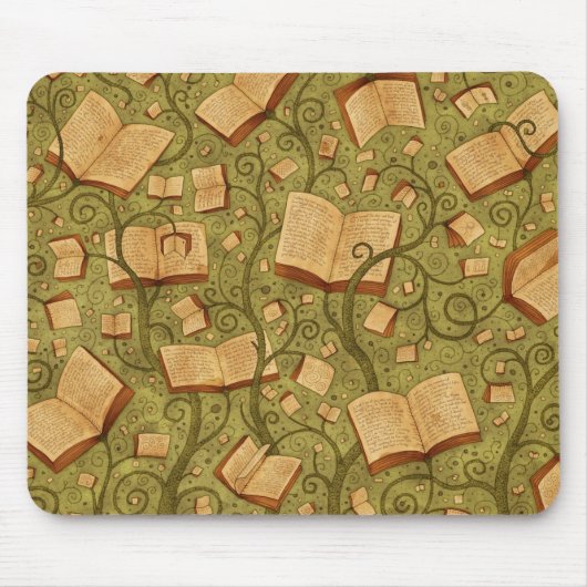 Bücher (Farbe 3) Mousepad (Vorne)