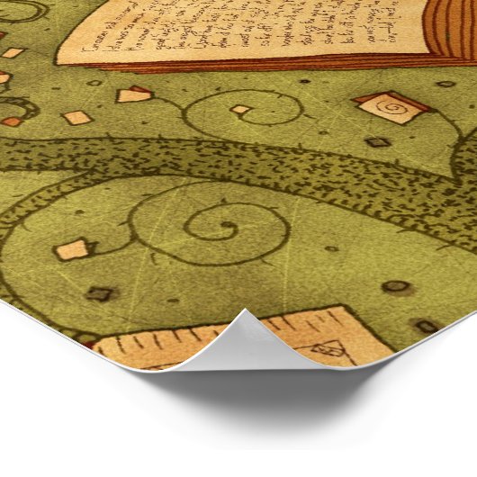 Bücher (Farbe 3) Poster (Ecke)