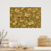 Bücher (Farbe 3) Poster (Küche)