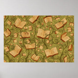 Bücher (Farbe 3) Poster