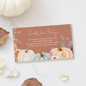 Bücher fordern Fall Kleine Pumpkin Baby Dusche Begleitkarte