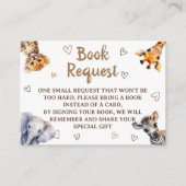 Bücher fordern moderne TierBaby-Dusche Begleitkarte (Vorderseite)