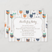 Bücher fordern Stammes- Pfeil-Marine-orange Begleitkarte (Vorne/Hinten)