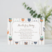 Bücher fordern Stammes- Pfeil-Marine-orange Begleitkarte (Stehend Vorderseite)