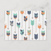 Bücher fordern Stammes- Pfeil-Marine-orange Begleitkarte (Rückseite)