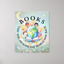 Bücher führen Sie durch moderne und Niedliche Leinwanddruck