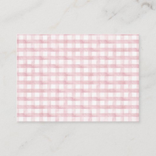 Bücher für Alberne Gänse Mädchen Pink Babydusche Begleitkarte (Rückseite)