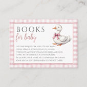 Bücher für Alberne Gänse Mädchen Pink Babydusche Begleitkarte (Vorderseite)