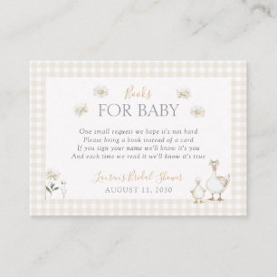 Bücher für Alberne Gänse Whimsical Beige Dusche Begleitkarte