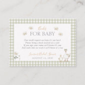 Bücher für Alberne Gänse Whimsical Green Dusche Begleitkarte (Vorderseite)