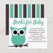 Bücher für Aquamarine Babywaschdusche Einladung (Vorne/Hinten)