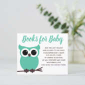 Bücher für Aquamarine Babywaschdusche Einladung (Stehend Vorderseite)