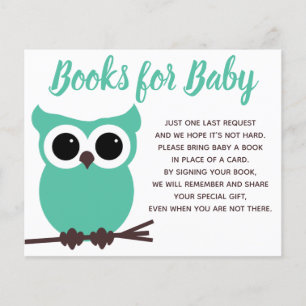 Bücher für Aquamarine Babywaschdusche Einladung