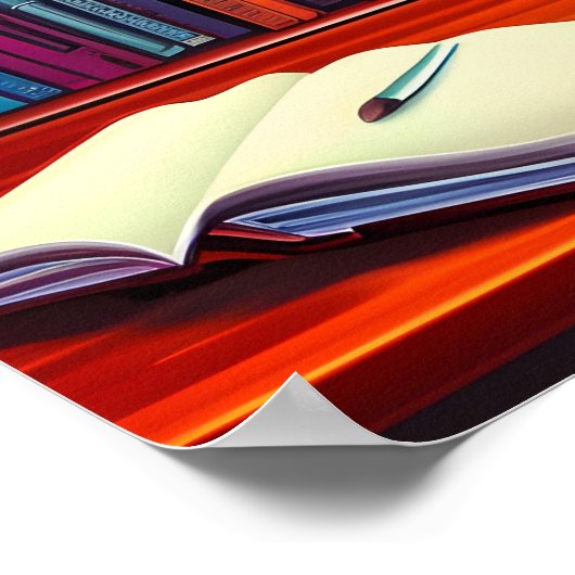 Bücher für ästhetische Bücher und Kaffee Poster (Ecke)