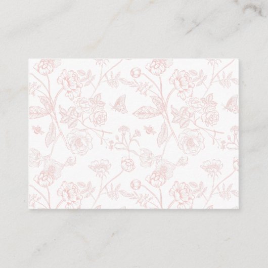 Bücher für Baby A Little Butterfly Pink Baby Dusch Begleitkarte (Rückseite)