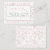 Bücher für Baby A Little Butterfly Pink Baby Dusch Begleitkarte (Vorne/Hinten)