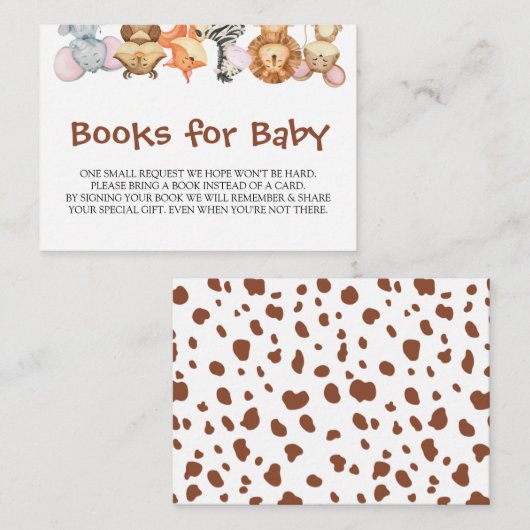 Bücher für Baby A Little Wild One Enclosure Card Begleitkarte (Vorne/Hinten)