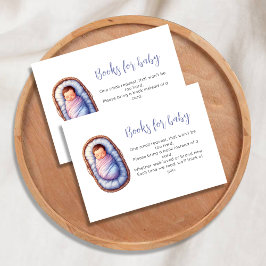 Bücher für Baby | Baby in Basket Baby Dusche Begleitkarte