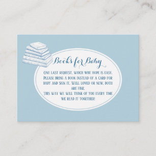 Bücher für Baby-Baby-Shower-Einlage Begleitkarte