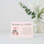 Bücher für Baby Ballerina Schuhe Pink Bow Gold Chi Begleitkarte (Stehend Vorderseite)