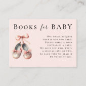 Bücher für Baby Ballerina Schuhe Pink Bow Gold Chi Begleitkarte (Vorderseite)