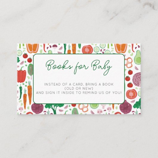 Bücher für Baby-Bauer Markt Lokal gezüchtetes Baby Begleitkarte (Vorderseite)