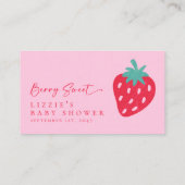 Bücher für Baby Berry Sweet Script Baby Dusche Begleitkarte (Rückseite)